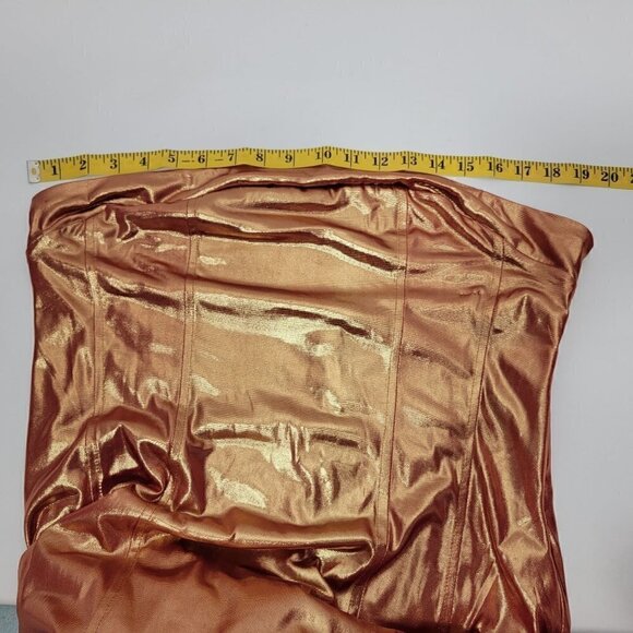 NWT Urban Outfitters Kristy Disco Bronze Metallic Strapless Mini Dress Size XL - Picture 16 of 16